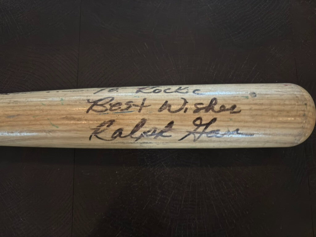 Ralph Garr Game Used Personalized Autograph Hillerich & Bradsby Bat