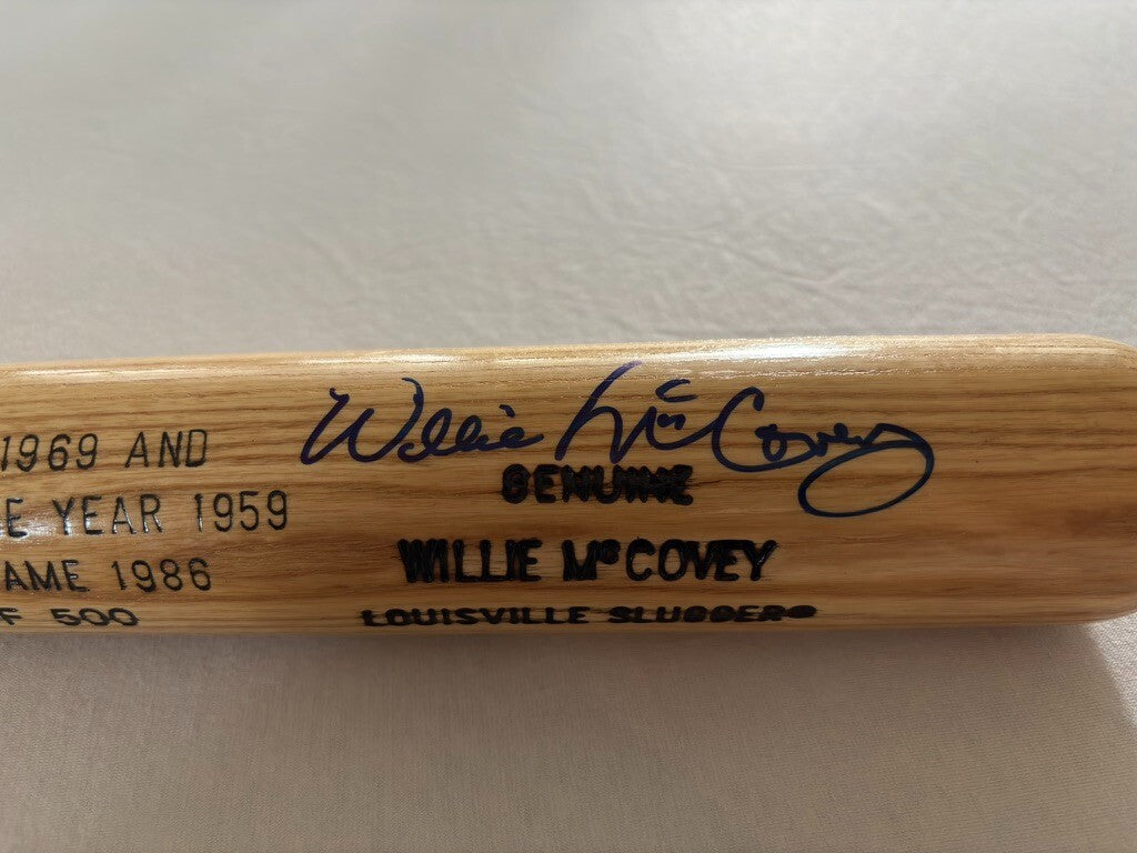Willie McCovey Limited Edition Autograph Bat 1/500