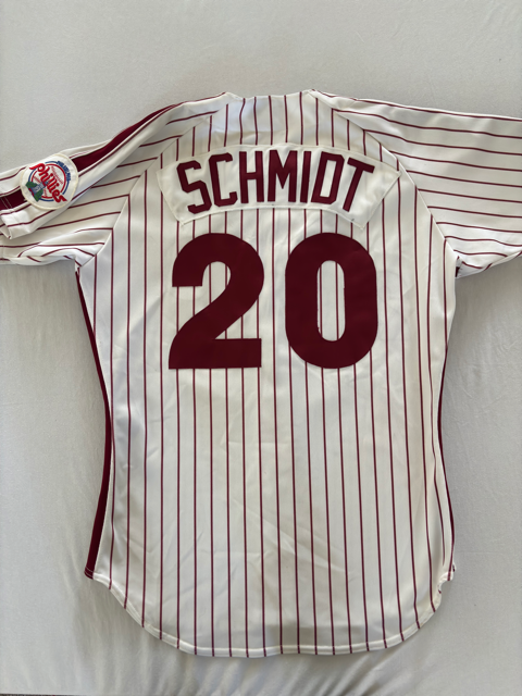Mike Schmidt Game Used Autograph Phillies Jersey w/ Beckett COA