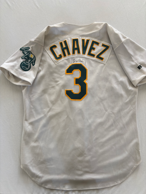 Eric Chavez Autograph Athletics Jersey w/ Beckett COA