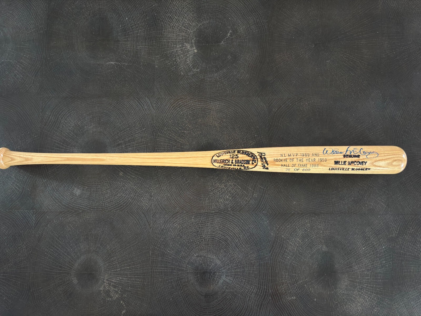 Willie McCovey Limited Edition Autograph Bat 36/500 Beckett COA